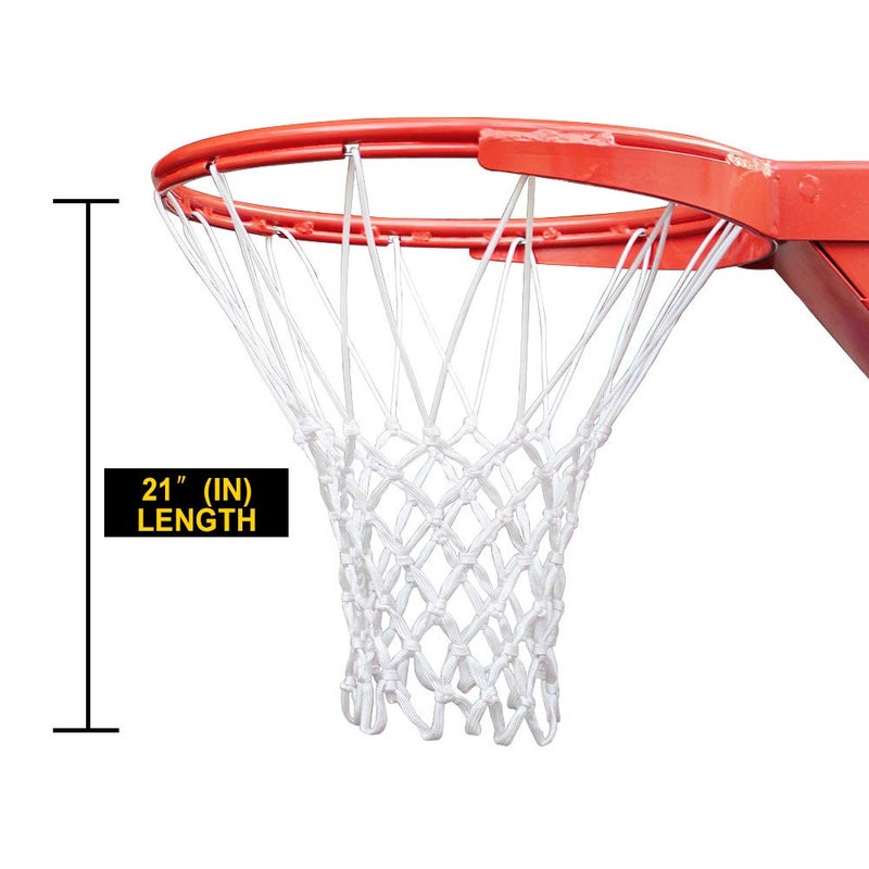 ProSlam Premium Quality Professional Heavy Duty Basketball Net Replacement - All Weather Anti Whip, Fits Standard Indoor or Outdoor Rims(Professional Standard Size, White) - Image 3